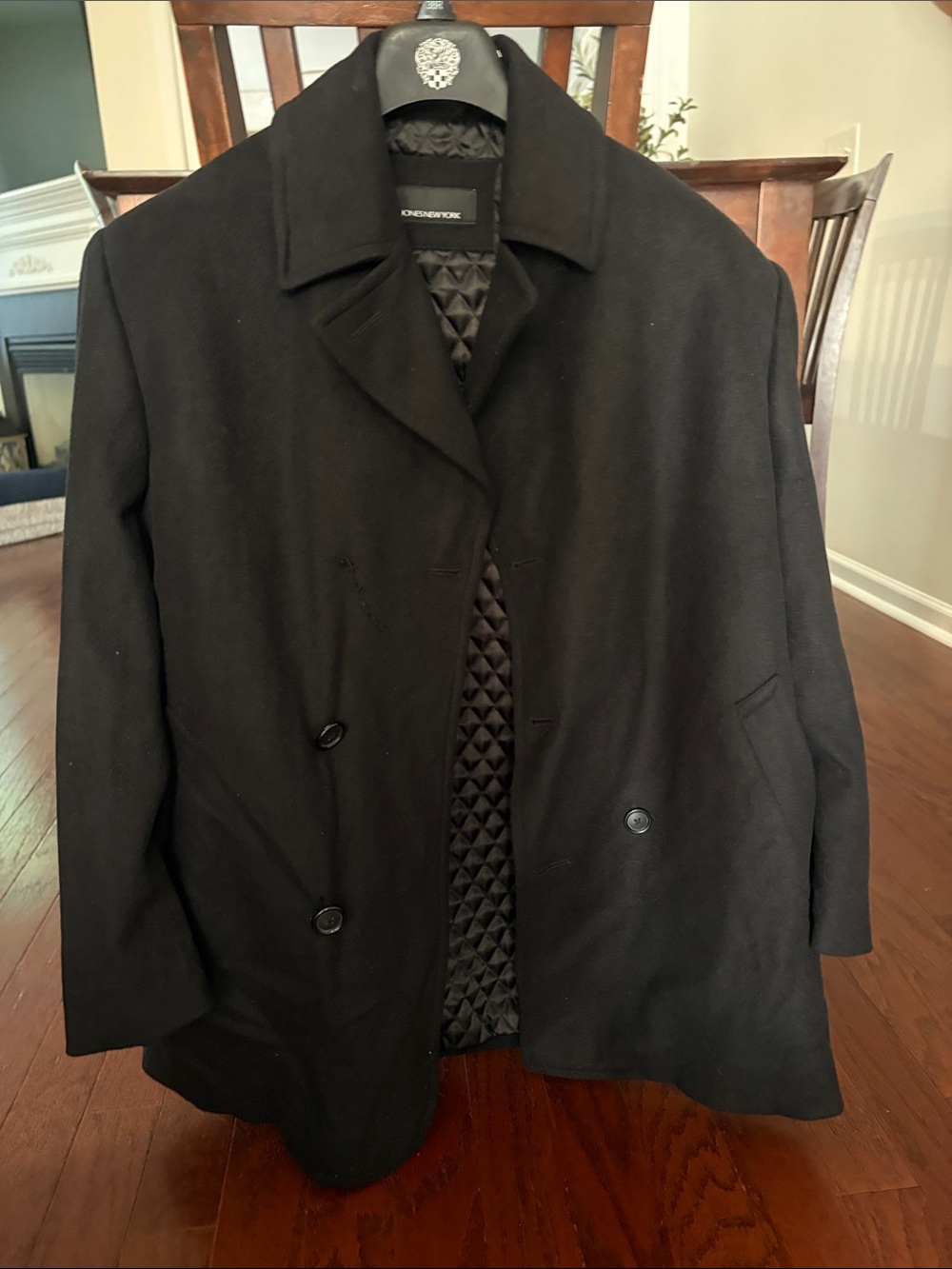 Jones New York Men's Black Pea Coat